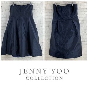 Jenny Yoo Blue Strapless Cocktail 🍸 Dress